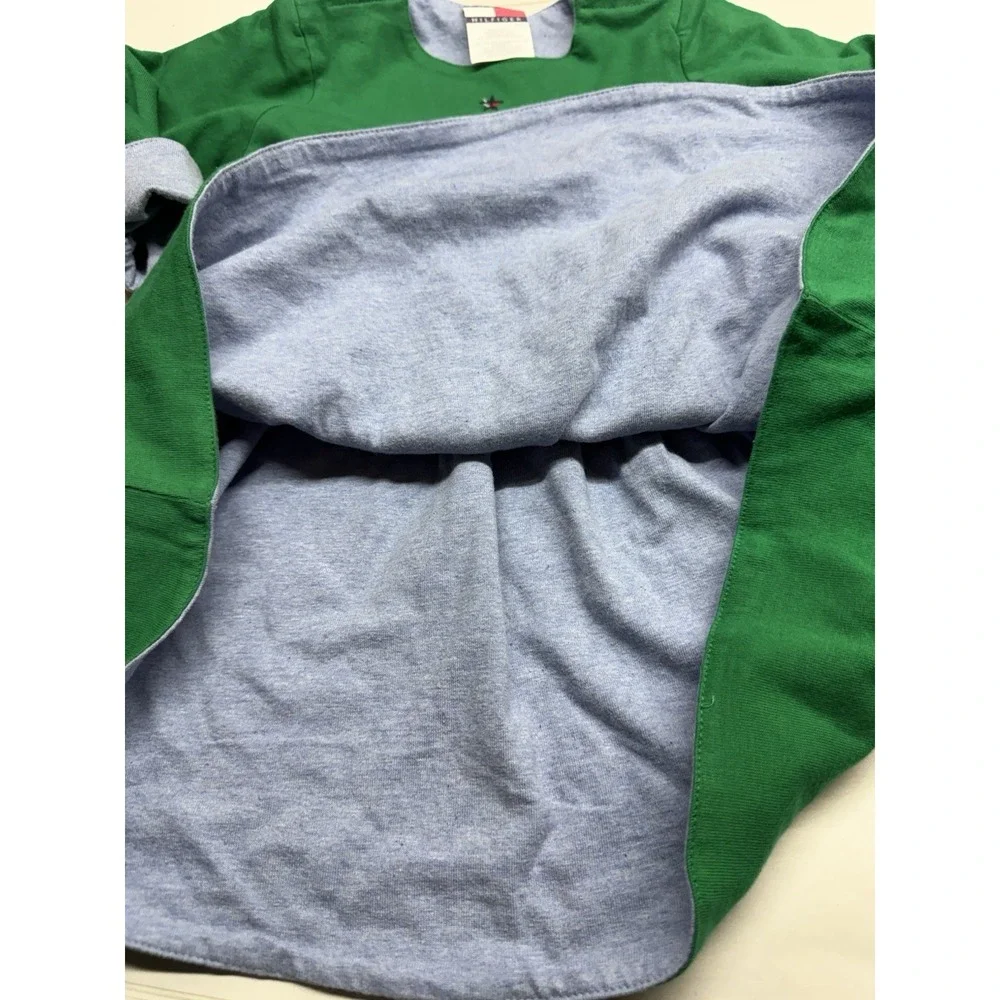 Tommy Hilfiger Baby Reversible Dress Green Blue Long Sleeve 12-18 MOS
